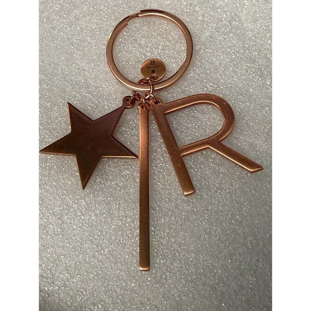 Starbucks Reserve Keychain Rose Gold Star R Logo Roastery Minimalist Bag Charm